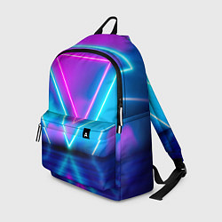 Рюкзак Неоновые треугольники на горизонте, цвет: 3D-принт