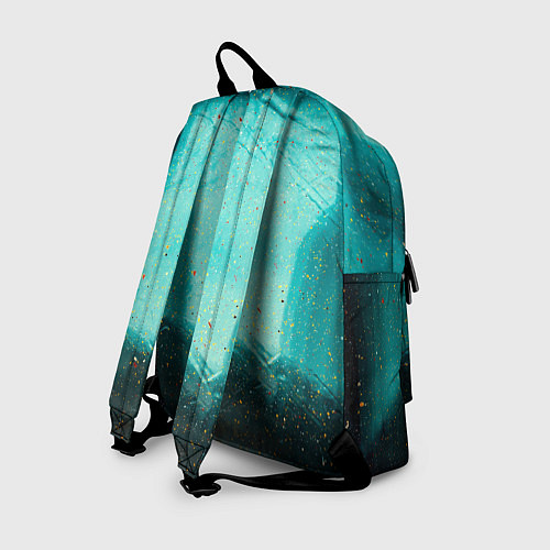 Рюкзак Сине-зелёный туман и мазки красок / 3D-принт – фото 2