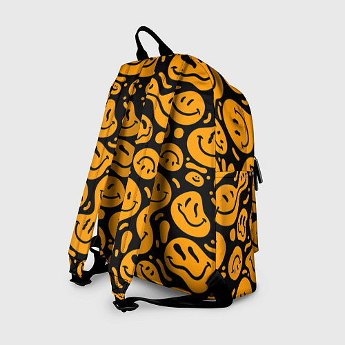 Рюкзак Растекающийся оранжевый смайл / 3D-принт – фото 2