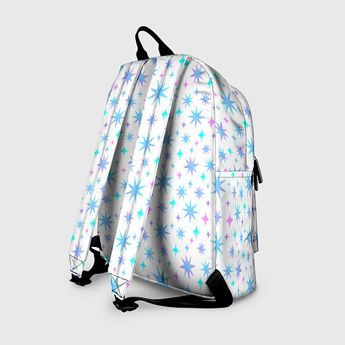 Рюкзак Разноцветные звезды на белом фоне / 3D-принт – фото 2