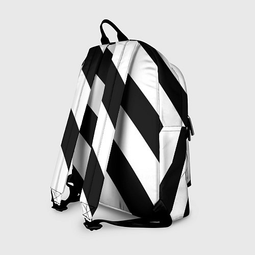 Рюкзак Черно-белые полосы / 3D-принт – фото 2