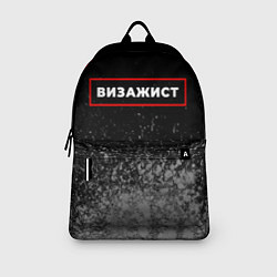 Рюкзак Визажист - в красной рамке на темном, цвет: 3D-принт — фото 2