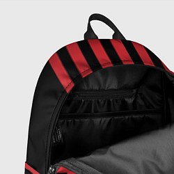 Рюкзак Красно черный полосатый узор, цвет: 3D-принт — фото 2