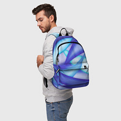 Рюкзак Синие разводы, цвет: 3D-принт — фото 2