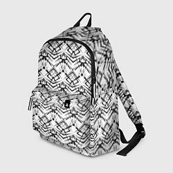 Рюкзак Черно белый геометрический узор, цвет: 3D-принт