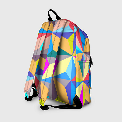 Рюкзак Полностью разноцветный ромбический паттерн / 3D-принт – фото 2