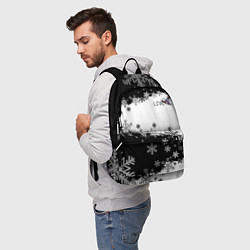 Рюкзак Сноуборд черно-белый, цвет: 3D-принт — фото 2