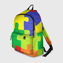 Рюкзак Пазлы разноцветные, цвет: 3D-принт