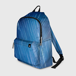 Рюкзак Белые полосы на синем фоне, цвет: 3D-принт