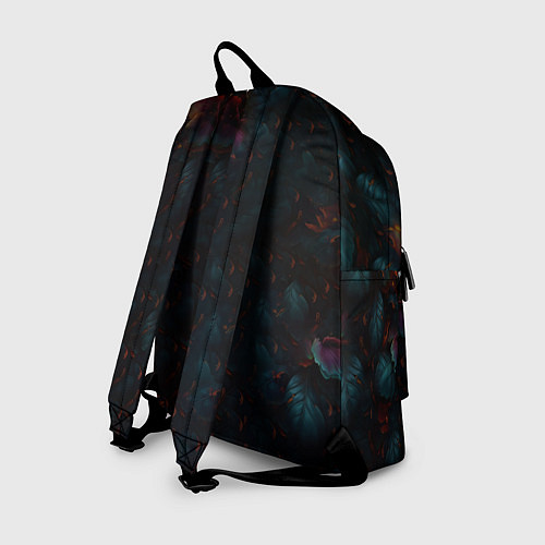 Рюкзак Огненный цветок на темном фоне / 3D-принт – фото 2