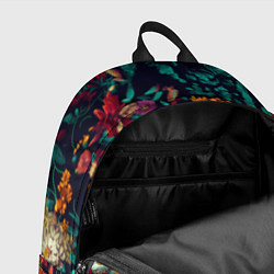 Рюкзак Цветочный паттерн с цветами и листьями, цвет: 3D-принт — фото 2