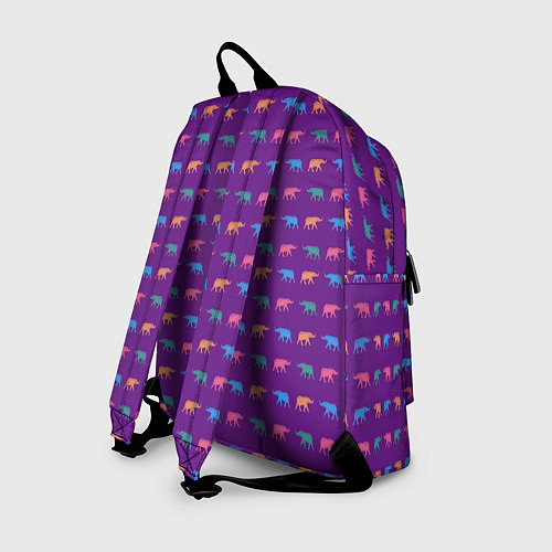 Рюкзак Разноцветные слоны / 3D-принт – фото 2