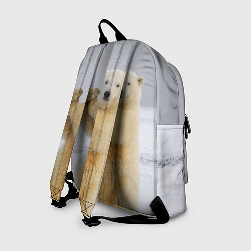 Рюкзак Белый медведь разминается / 3D-принт – фото 2