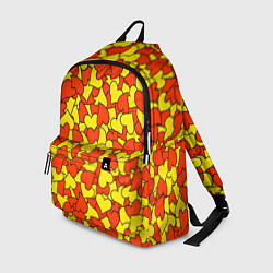 Рюкзак Красно-желтые сердца, цвет: 3D-принт