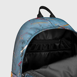 Рюкзак Тёмно-синий абстрактный туман и краски, цвет: 3D-принт — фото 2
