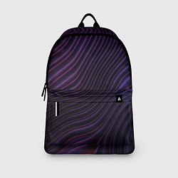 Рюкзак Фиолетово-синяя волнообразная абстракция, цвет: 3D-принт — фото 2