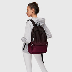 Рюкзак Темно-малиновый градиент, цвет: 3D-принт — фото 2