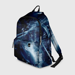 Рюкзак Тёмно-ледяной фон и бесконечный код, цвет: 3D-принт