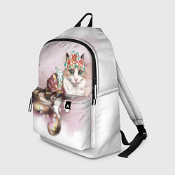 Рюкзак Милая кошечка с цветами, цвет: 3D-принт
