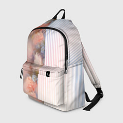 Рюкзак Цветы за стеклом - полосы с градиентом, цвет: 3D-принт