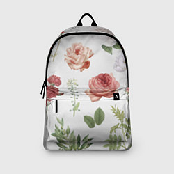 Рюкзак Гербарий цветов на белом фоне, цвет: 3D-принт — фото 2