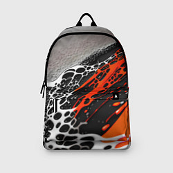 Рюкзак Черно-оранжевые капли, цвет: 3D-принт — фото 2