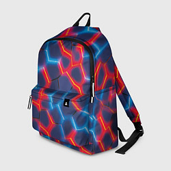 Рюкзак Красный и синий неон, цвет: 3D-принт