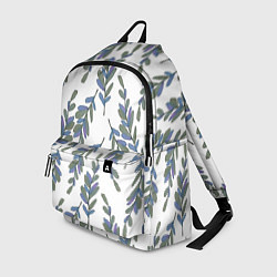 Рюкзак Акварельные веточки на белом - паттерн, цвет: 3D-принт