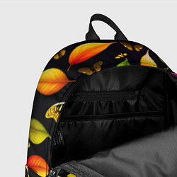 Рюкзак Листья и бабочки, цвет: 3D-принт — фото 2