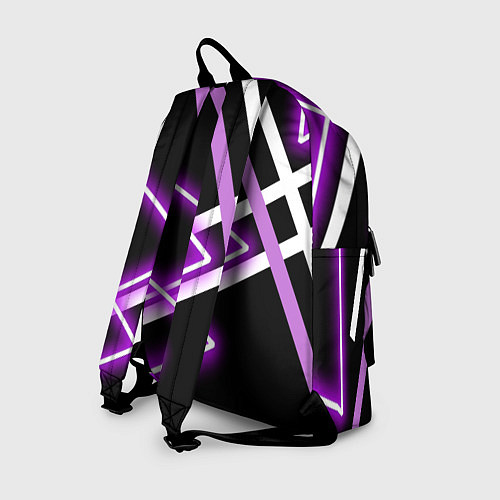 Рюкзак Фиолетовые полоски с неоном / 3D-принт – фото 2