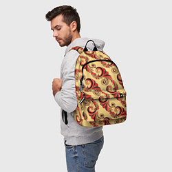 Рюкзак Винтажный растительный орнамент, цвет: 3D-принт — фото 2