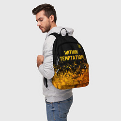 Рюкзак Within Temptation - gold gradient: символ сверху, цвет: 3D-принт — фото 2