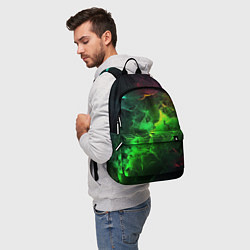 Рюкзак Зеленое свечение, цвет: 3D-принт — фото 2