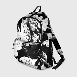 Рюкзак Листья черно-белое, цвет: 3D-принт