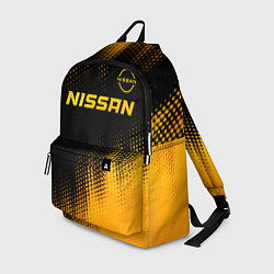 Рюкзак Nissan - gold gradient: символ сверху, цвет: 3D-принт