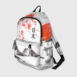 Рюкзак Цветущая сакура и солнце - Япония, цвет: 3D-принт