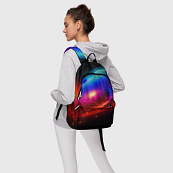 Рюкзак Неоновая галактика, цвет: 3D-принт — фото 2