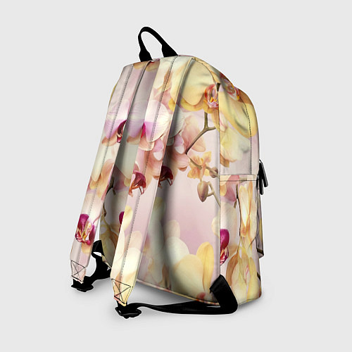 Рюкзак Желтые и нежно-розовые орхидеи - паттерн / 3D-принт – фото 2