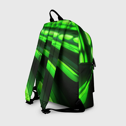 Рюкзак Green neon abstract / 3D-принт – фото 2