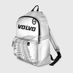 Рюкзак Volvo speed на светлом фоне со следами шин: символ, цвет: 3D-принт