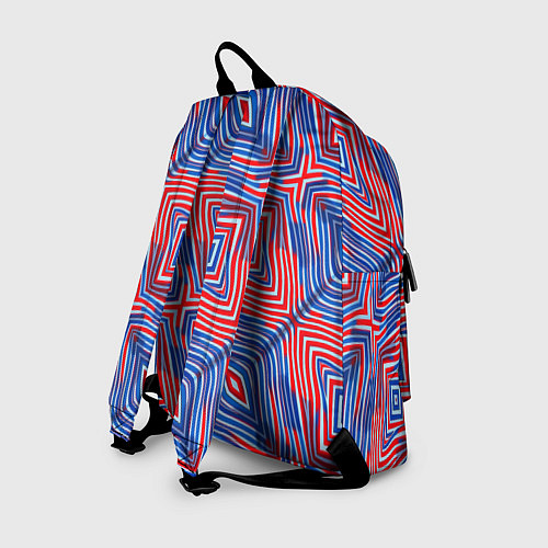 Рюкзак Красно-синие абстрактные полосы / 3D-принт – фото 2