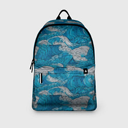 Рюкзак Голубые и белые волны, цвет: 3D-принт — фото 2
