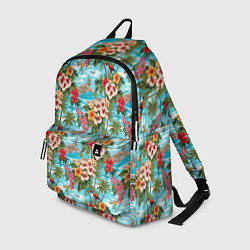 Рюкзак Разноцветные гавайские цветы, цвет: 3D-принт