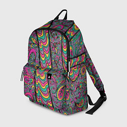 Рюкзак Цветочно-бензиновый узор, цвет: 3D-принт