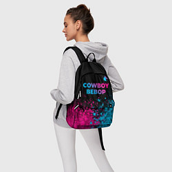 Рюкзак Cowboy Bebop - neon gradient: символ сверху, цвет: 3D-принт — фото 2