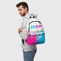 Рюкзак Jeep neon gradient style: символ сверху, цвет: 3D-принт — фото 2