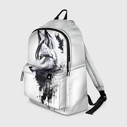 Рюкзак Белый волк - краски, цвет: 3D-принт