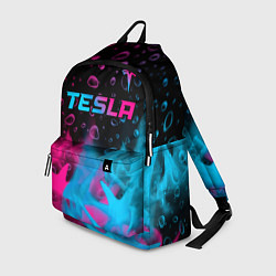 Рюкзак Tesla - neon gradient: символ сверху, цвет: 3D-принт