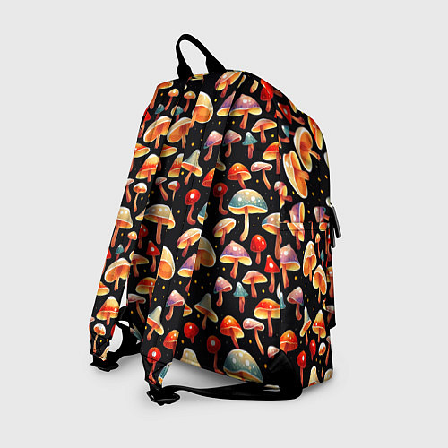 Рюкзак Разноцветный грибной паттерн / 3D-принт – фото 2