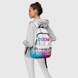 Рюкзак Doom neon gradient style: символ сверху, цвет: 3D-принт — фото 2